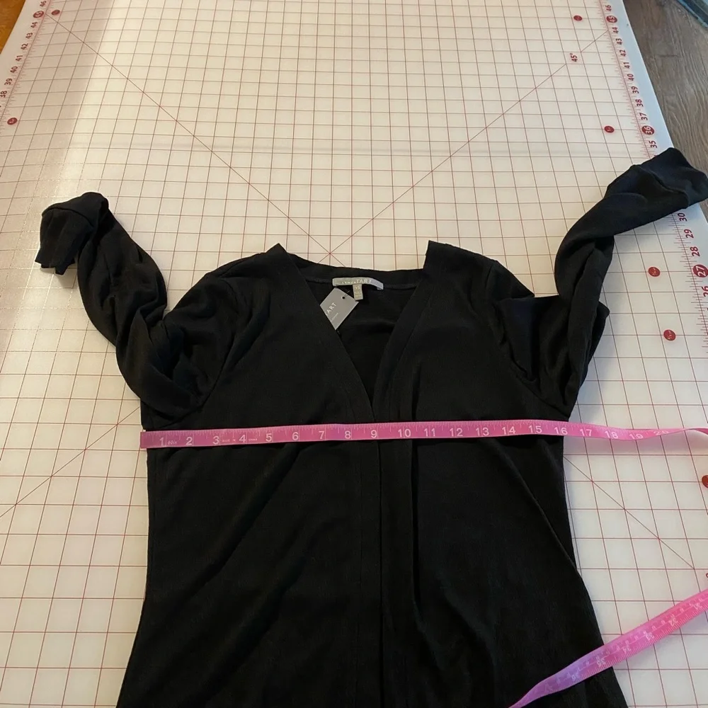 Lemon Tart size XS long black light weight contemporary basic cardigan
